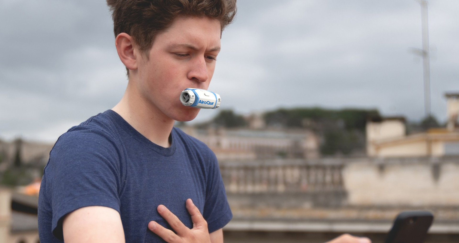 Respiratory training with AiroQur. One of the world’s most efficient ways to improve the life of people with COPD, Asthma and long term Covid.  